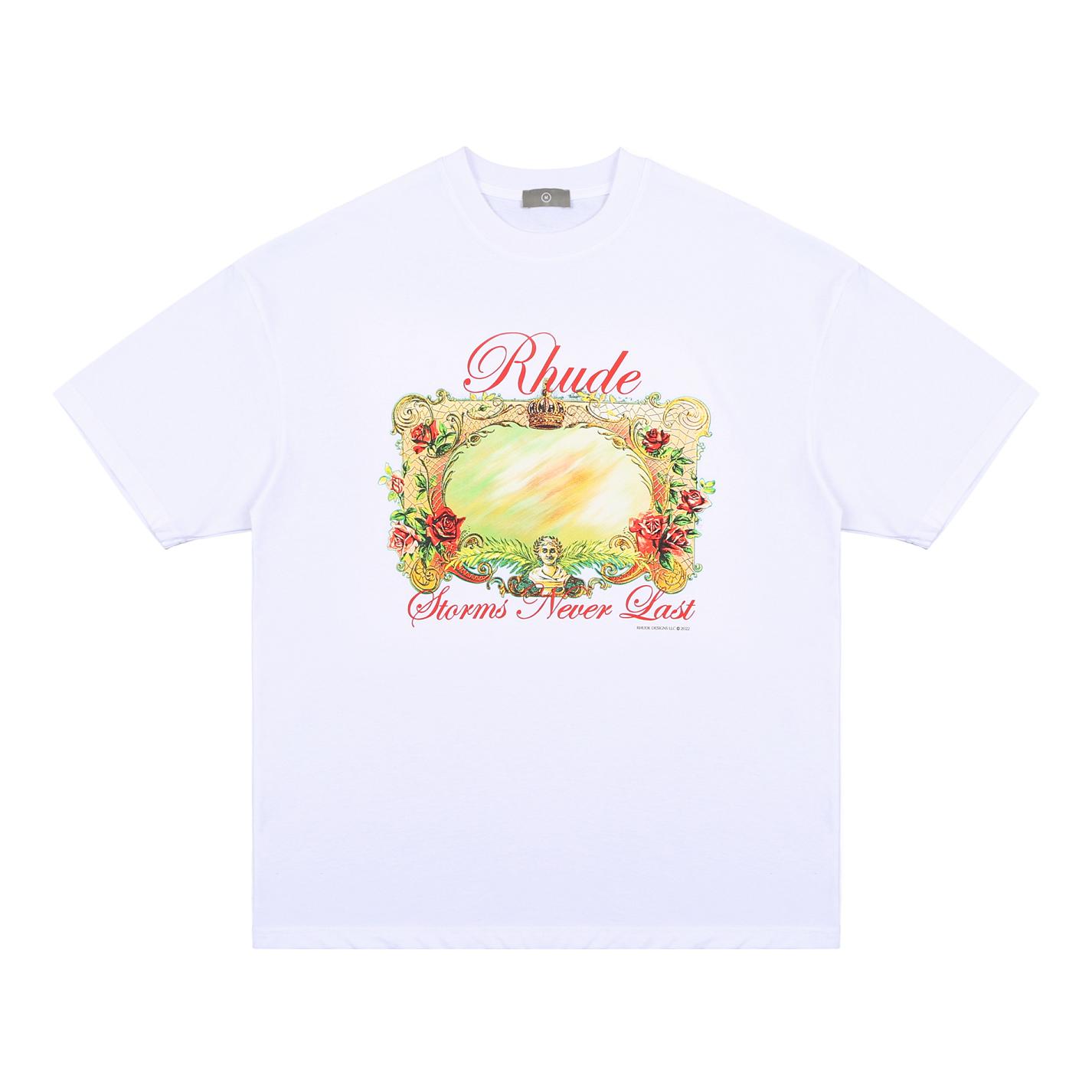

22SS Printing T Shirt Men Women Casual Summer Clothes Black White