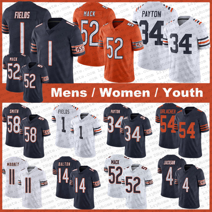 

1 Justin Fields 52 Khalil Mack 4 Eddie Jackson Allenbear Akiem Hicks Robinson Football Jerseys Walter Payton Jachicagoson David Montgomery Brian Urlacher Cole Kmet, My store(lzyhome)