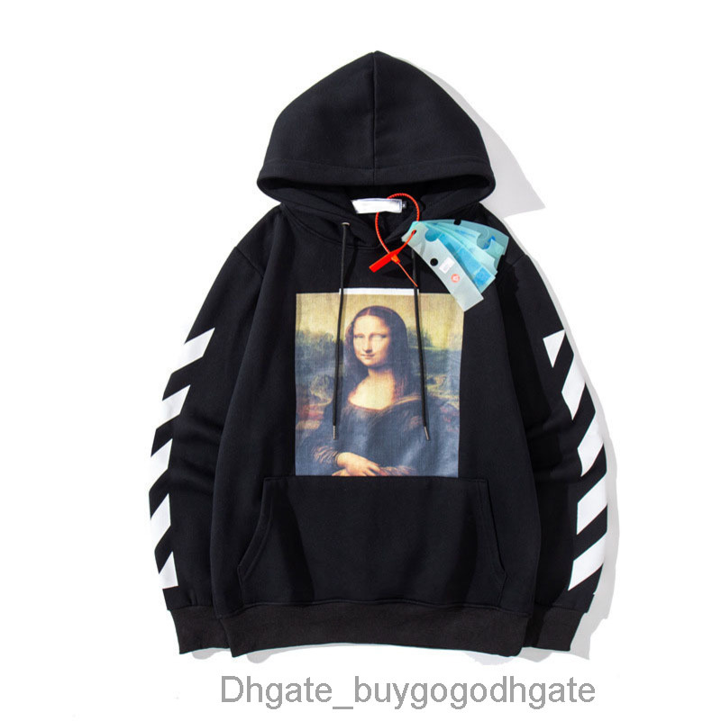 

Offering Men' Sweatshirts Luxury Brand Hoodie Back Tape Arrow Printed Hooded Sweater Loose Womens Religious Oil Painting Hoodies Tops pullover Sweatshirt jacket
