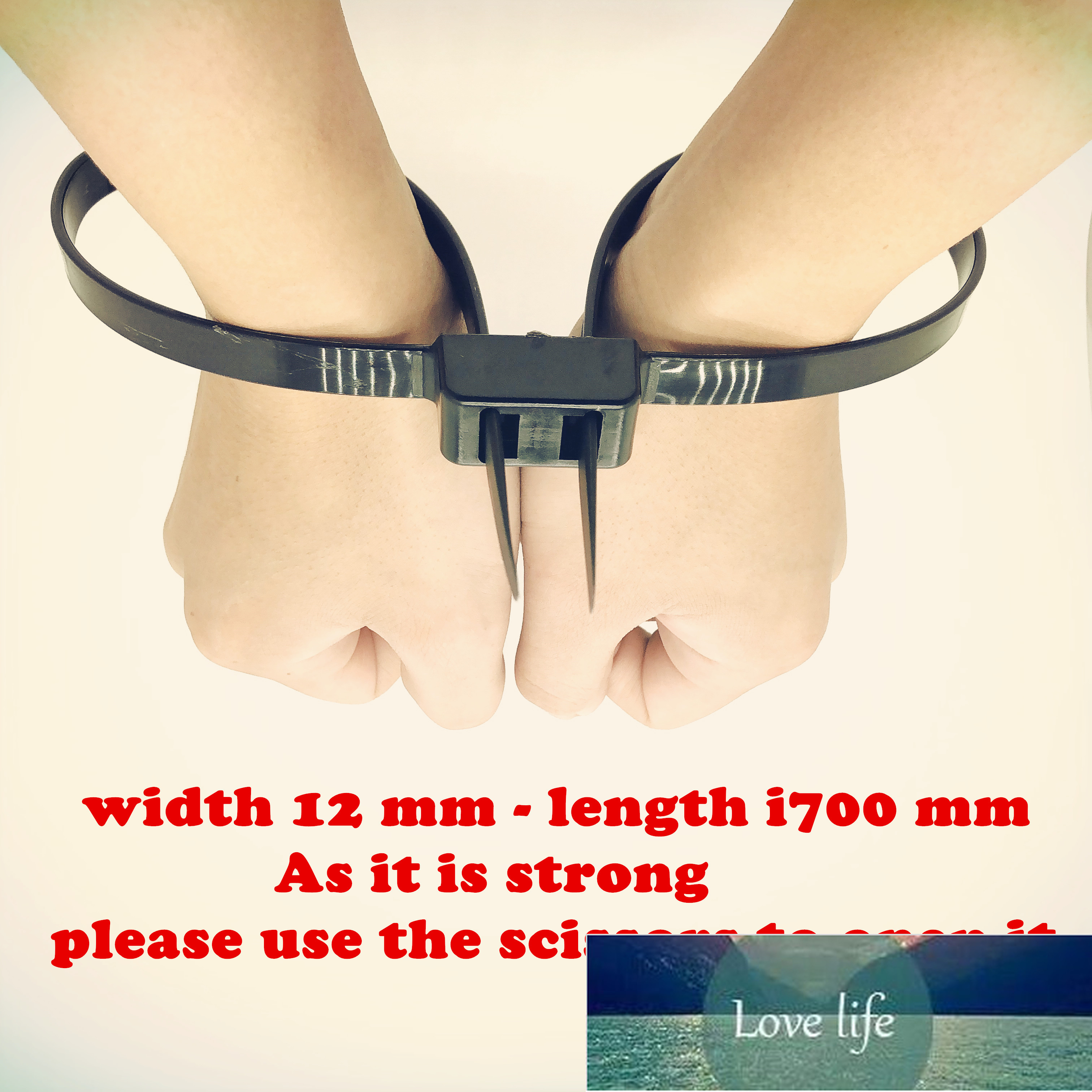 

5pcs Police Handcuff Disposable Double FlexPlastic Cable Tie Zip Tie Cuff Flex Restraints Binding Tape SM Nylon Binding Tape