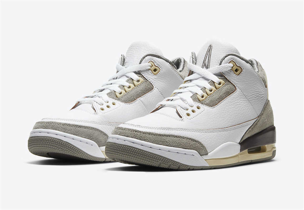 

2021 Release Authentic 3 A Ma Maniere 3s Men Athletic Shoes White Medium Grey-Violet Ore-White DH3434-110 Retro Sport Sneakers With Box