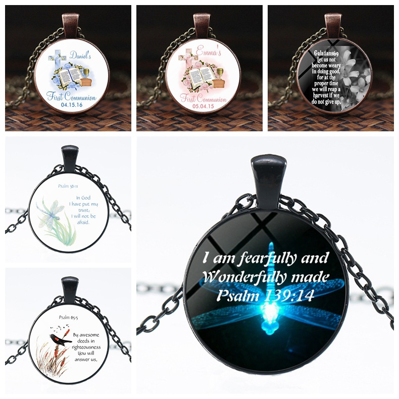 

Amazing Grace How Sweet the Sound Bible Verses Nursery Verse Necklace Fashion Jewelry Religion Pendant Christian