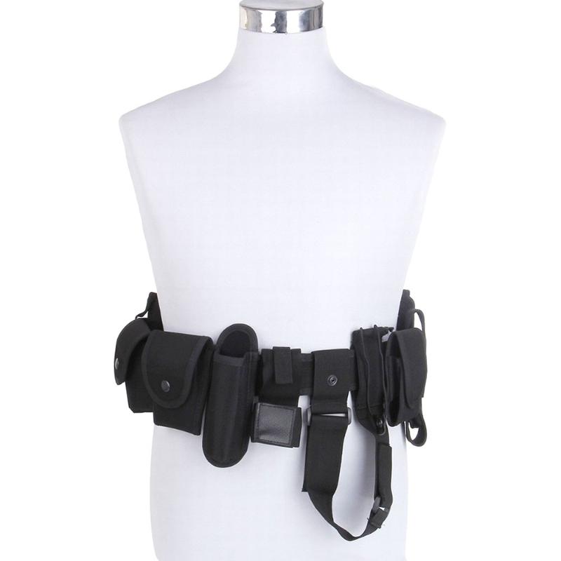 

Waist Support Multifunctional 8in1 Tactical Security Duty Belts Utility Training Guard Belt With Pouch Outdoor Military