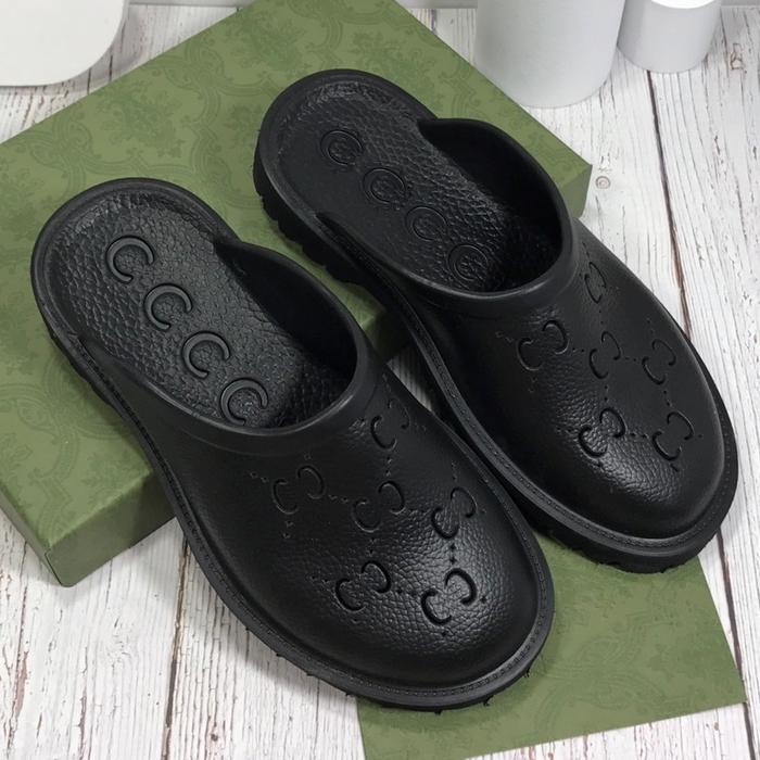 

top quality luxury Sandals Flip-Flops Shoes design designer slippers women fashion Rubber outdoor beach casual versatile alphabet sandal, Black