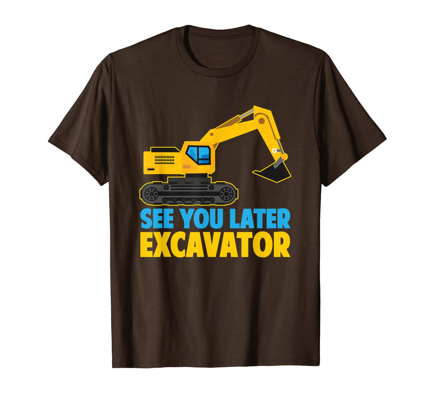 

see you later excavator toddler cute t-shirt, White;black