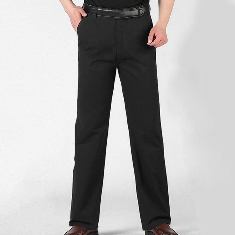 

Men's Pants Men Casual Solid Color Straight Thicken Warm Autumn Trouser 2021 Comfortable Trousers Male Clothing, Army green