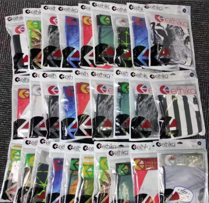 2022 Random 34 Styles Ethika Men Boxers Quick Dry Underpants Sports Mens Underwears Hip Hop Underwear Street