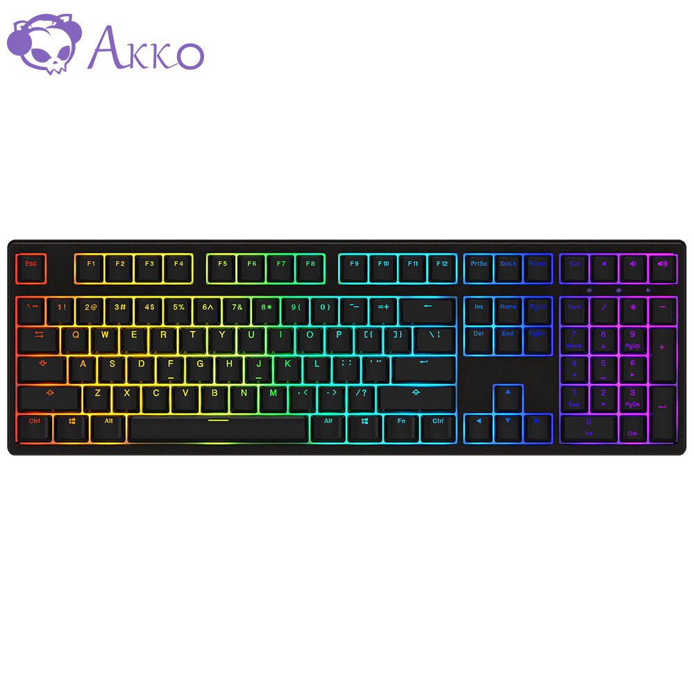 

AKKO 3108 108 Keys USB Type-C Wired Gaming RGB Keyboard 85% PBT Keycaps AKKO Pink Switch For AKKO Mechanical Keyboard(Price includes VAT)