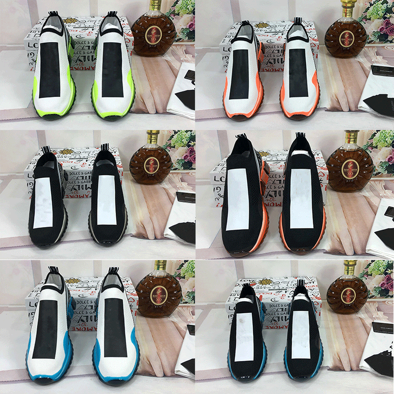 

2021 Designer Unisex Womens Mens Sneakers Casual Mesh Shoe Yellow Women Blue Men Socks Shoes Boots 35-46 T2gB#, Black