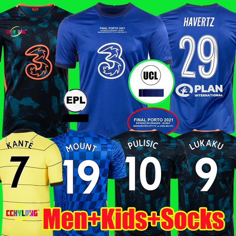 

21 22 23 Final HAVERTZ LUKAKU Soccer Jerseys PULISIC Special Champions ZIYECH KANTE WERNER CHILWELL MOUNT JORGINHO 2021 2022 2023Football Shirt Home Men Kids Kit, 22-23 home +patch