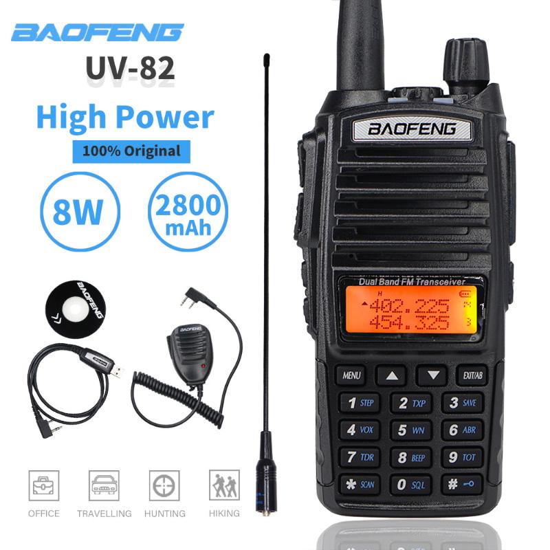 

Walkie Talkie Baofeng UV-82 8W Dual Band FM Transceiver Uv-82hp High Power Two Way Radio UV 82 Amateur Hunting Ham CB UV82