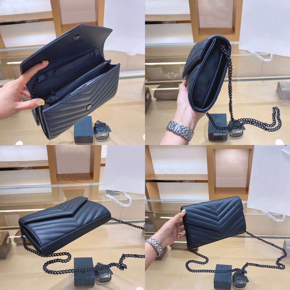 Genuine Leather Handbag Comes With a Box WOC Chain Bag Women luxurys Designers Bags Female clutch Classic High Quality GirlGenuineLeather