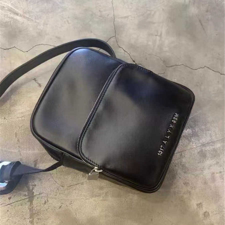 Men&#039;s T-Shirts came black leather male Alyx female purse metal button double straps 1017 9sm backpack-image-708770714