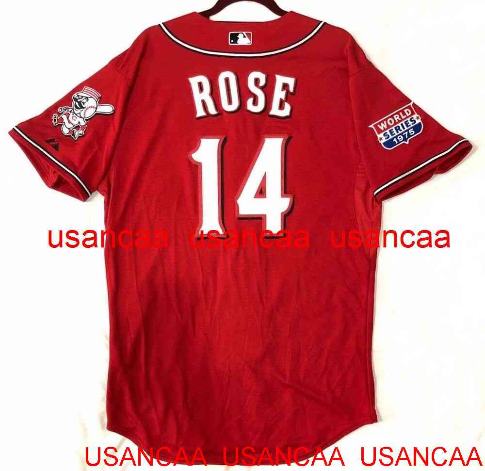 

Stitched PETE ROSE LOS ROJOS COOL BASE JERSEY Throwback Jerseys Men Women Youth Baseball XS-5XL 6XL, Black