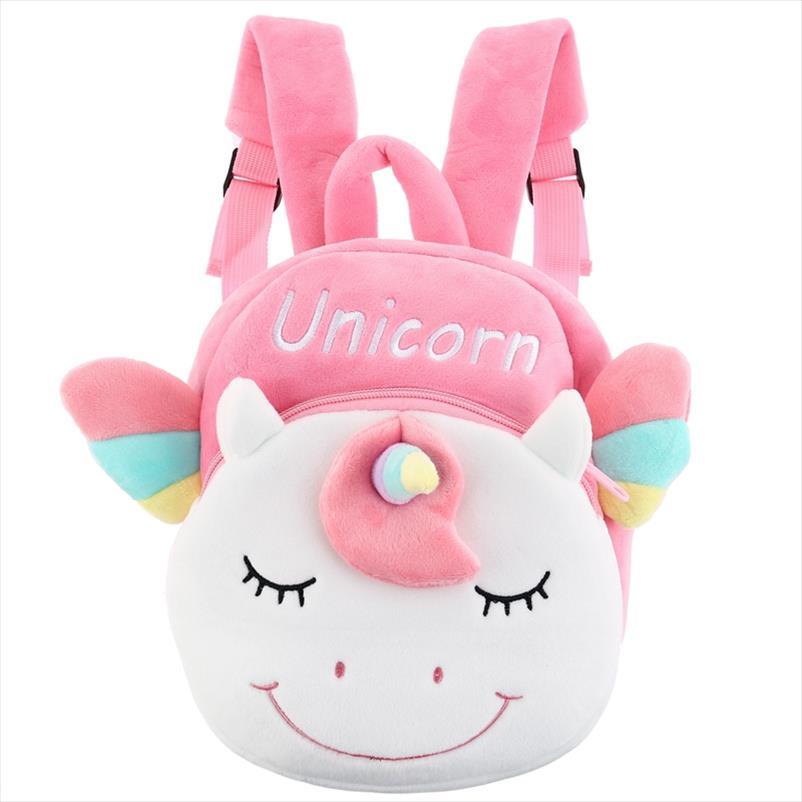 

1 pc cute unicorn backpack childern cartoon school shoulder bag kids kindergarten double dropship