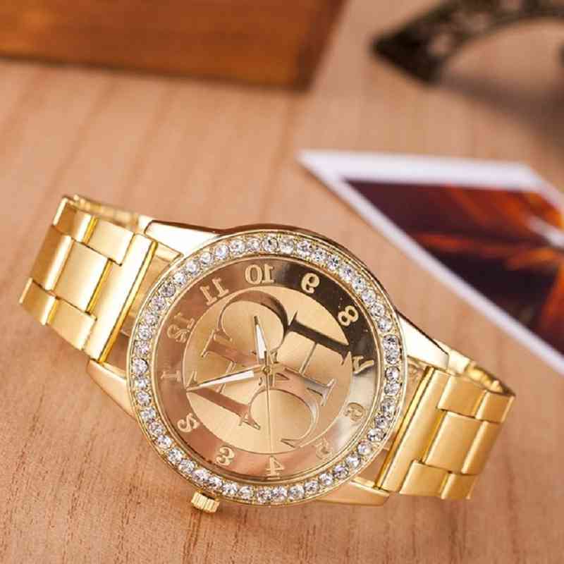 

2019 New Top Brand CH Luxury Gold Stainless Steel Sports Unisex Quartz Women's Watch