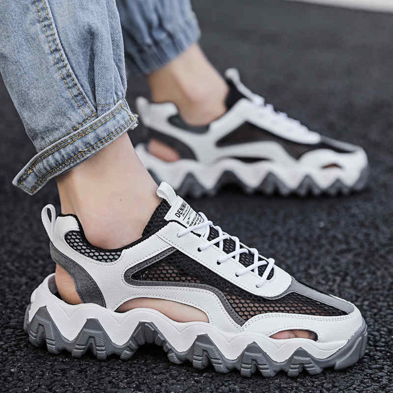 

Flip Flops Man Flip Flop Men Women's Slippers For Home Ladies Sandals Women's Summer Slippers Flat Shoes Light Air Mesh Tenis, White gray