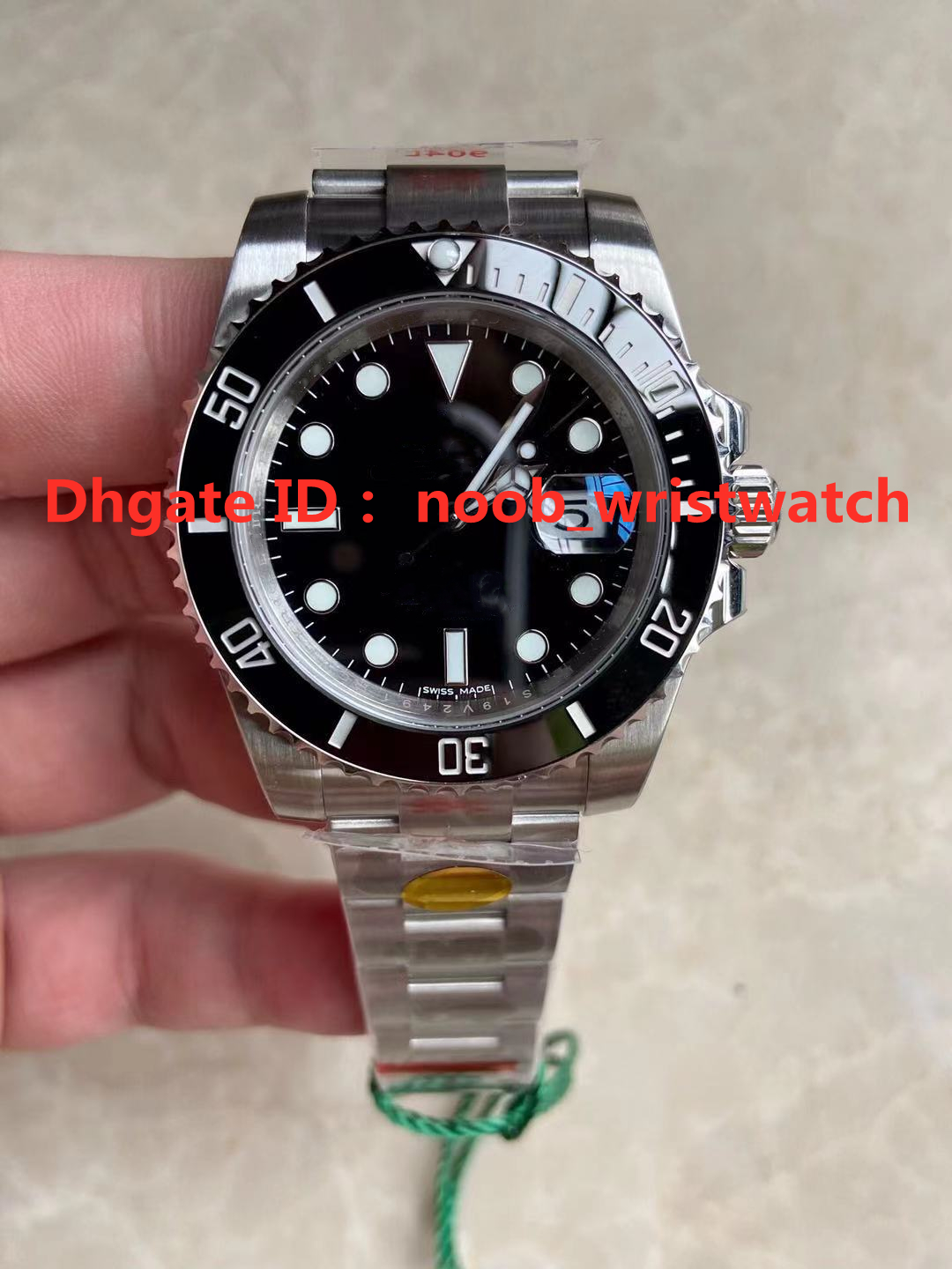 

N Top Quality Mens Watches V12 BLACK Luxury Watch 3135 Super Automatic Mechanical Movement 904L Steel Case Watchband Sub Ultimate Version, Box