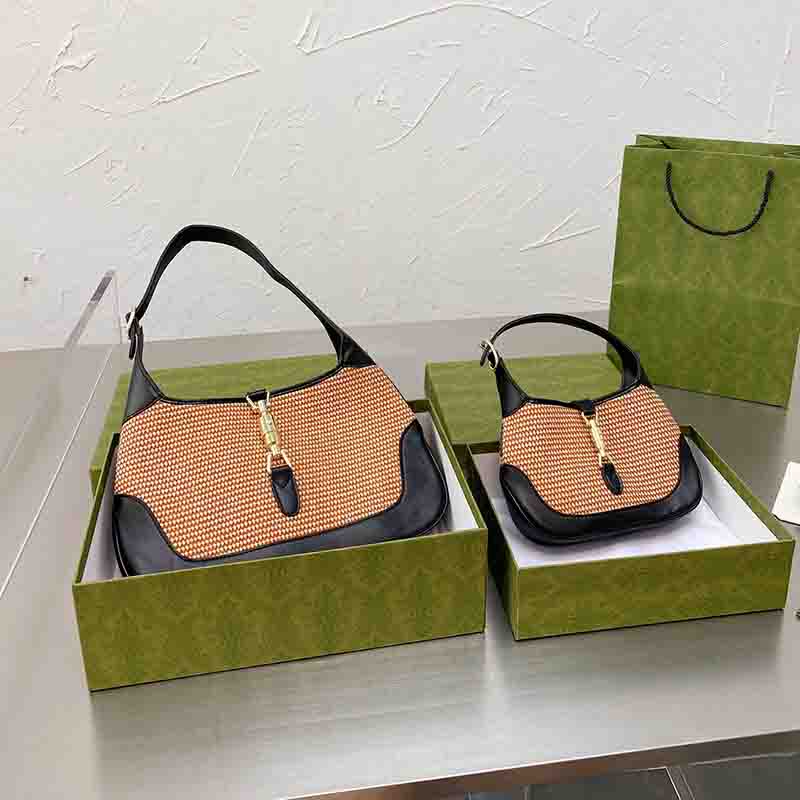 

Luxurys Handbags Purses Designers Women Vintage Underarm Bag Fashion Patchwork Totes High Quality Shoulder Bags, Brown