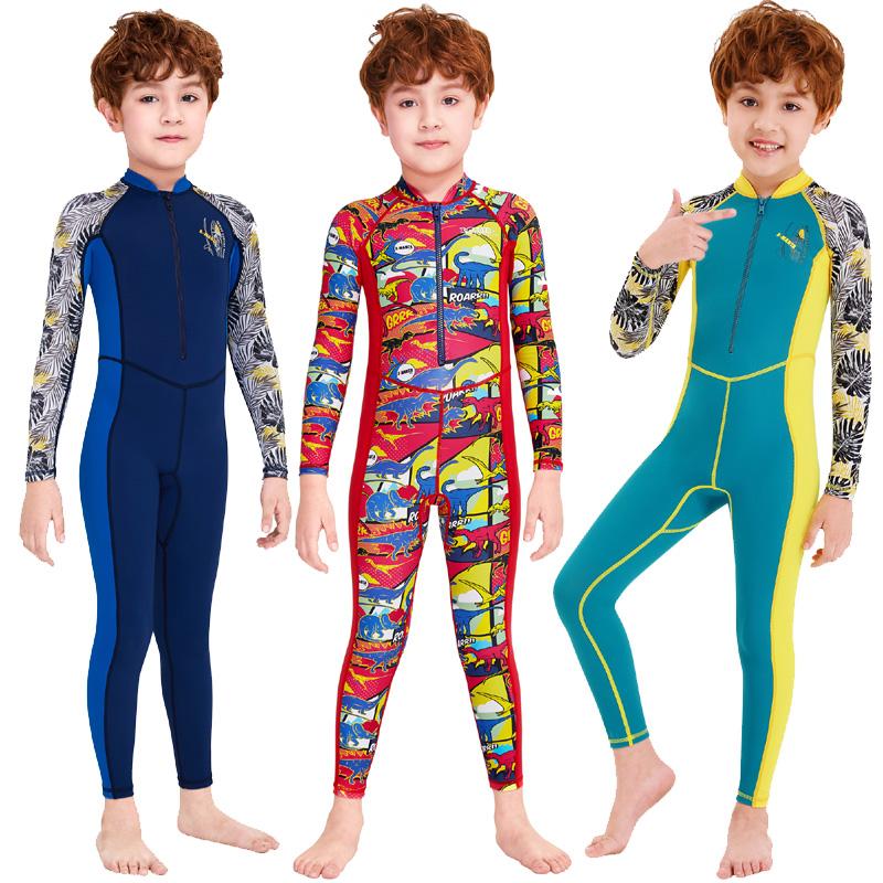 

Boy's Full Body Swimsuit Rash Guard One Piece Long Sleeve Leg Swimwear With UV Sun Protection UPF50+ Wetsuit Skin 3-10 Year One-Piece Suits