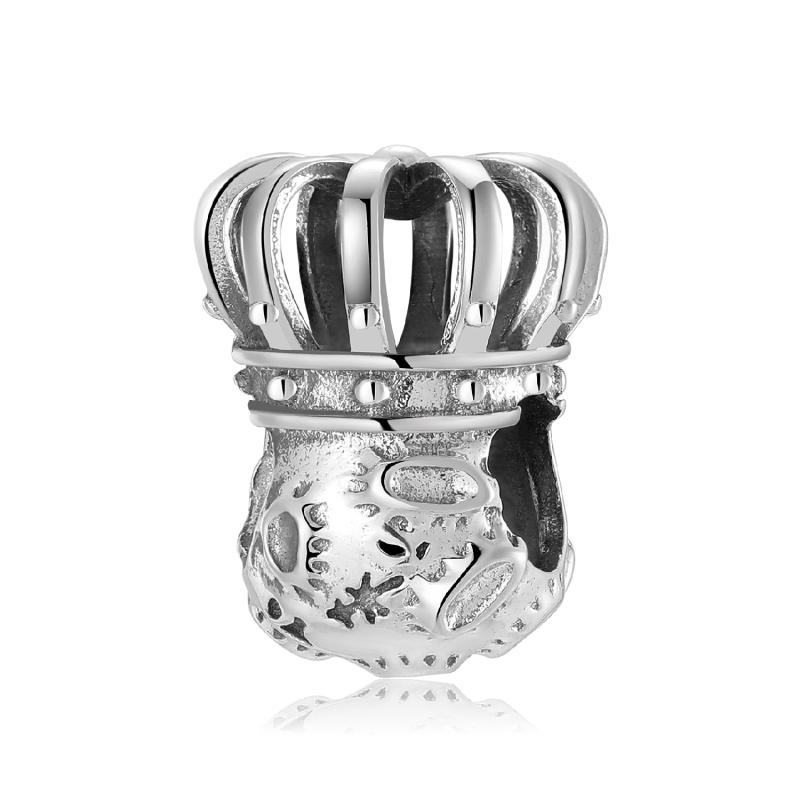 

Other LYNACCS Gothic Original Design Charm 925 Sterling Silver Crown Skull Beads DIY Accessories For Women Bracelet Jewerly Making