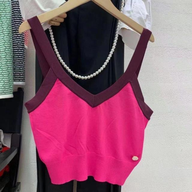 

Net red the same 2021 spring new fashionable goblin series, wear it alone, and wear it with color contrast suspender vest, White