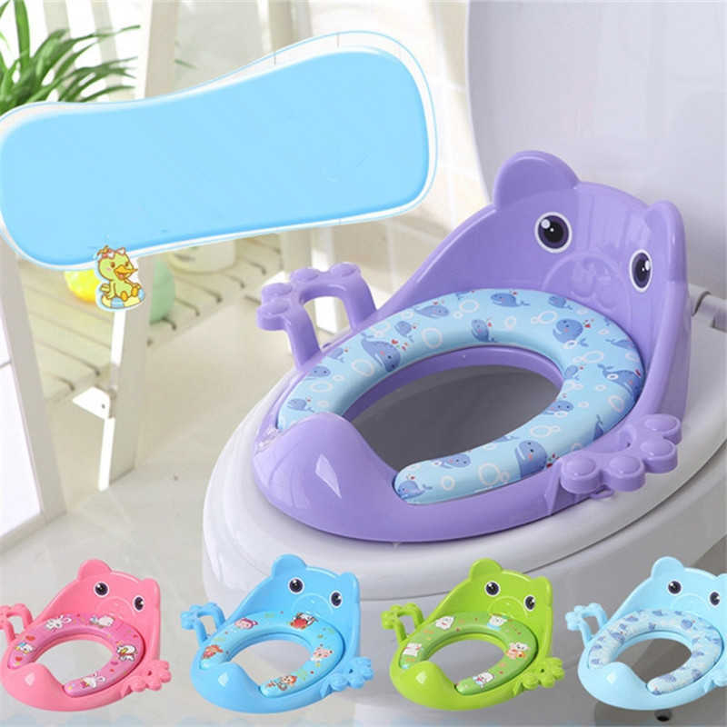 

Removable Baby Toilet Training Potties Seats Kids Potty Seat with Armrests Slip-proof Fall Infant Safety Urinal Chair Cushion LJ201110, Green