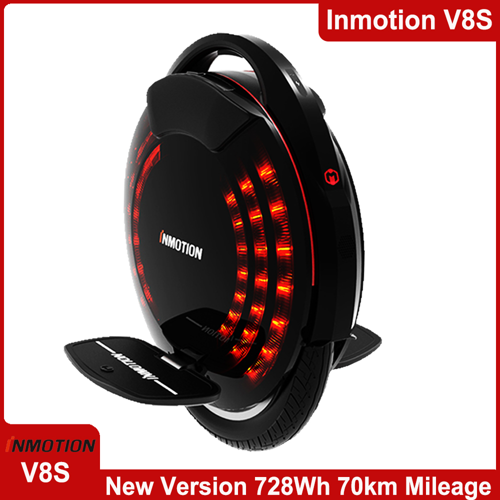 

Newest Inmotion V8S Electric Wheel 718Wh New Battery Max Mileage 70KM Big Battery Cell Newest Version Inmotion V8S EUC