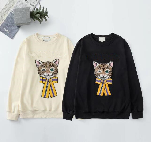 

Designer luxury Bead Embroidery Cotton autumn winter neutral couple hooded sportswear street style jogging suit 2 colors black and apricot