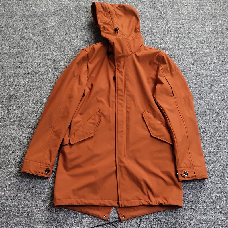 

Men's Jackets CPTOPSTONEY COMPANY In Autumn Winter Plush And Thickened Long Windbreaker Mens Jacket Is European American Styl Coat, Black
