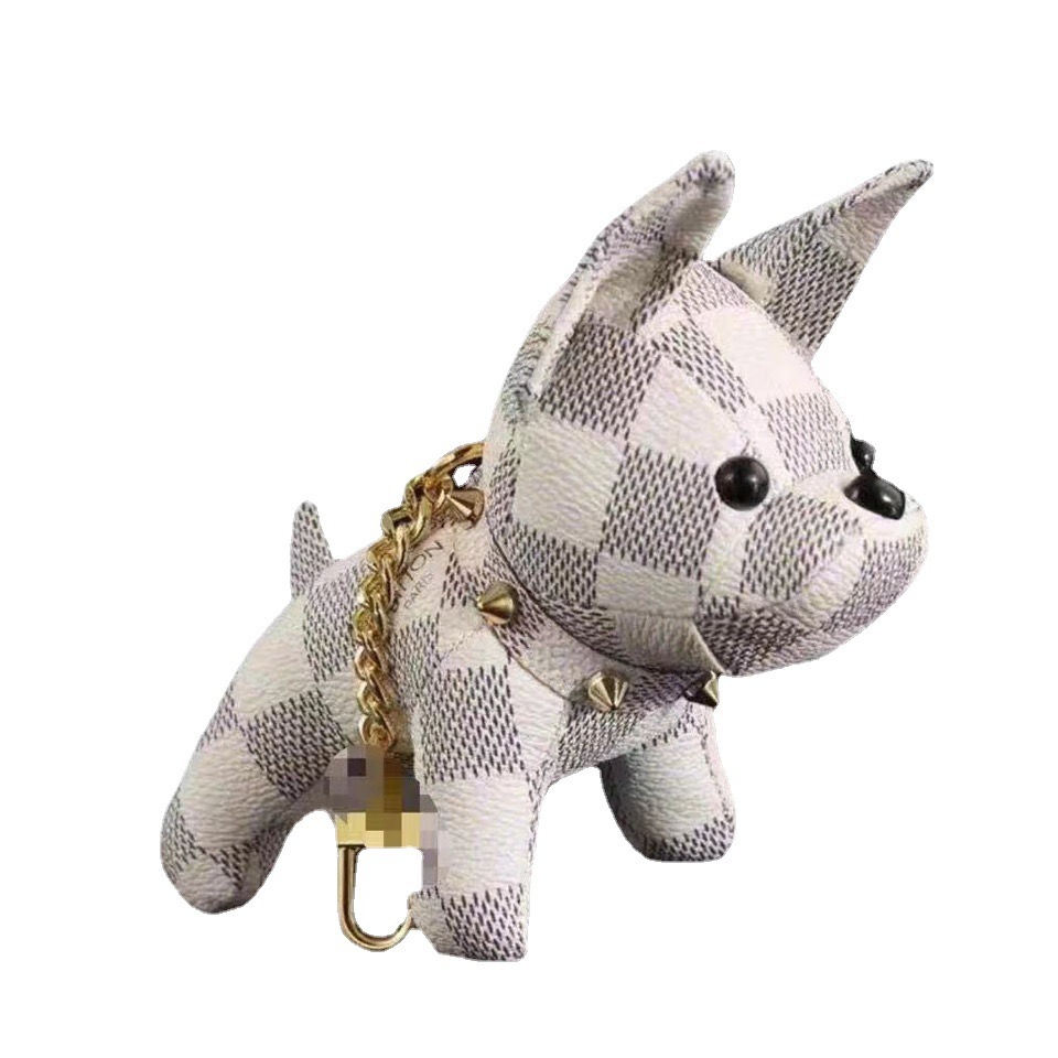 

Key Rings Old French Fighting Dog Key Chain Lovely Pendant Car Leather Couple Bag
