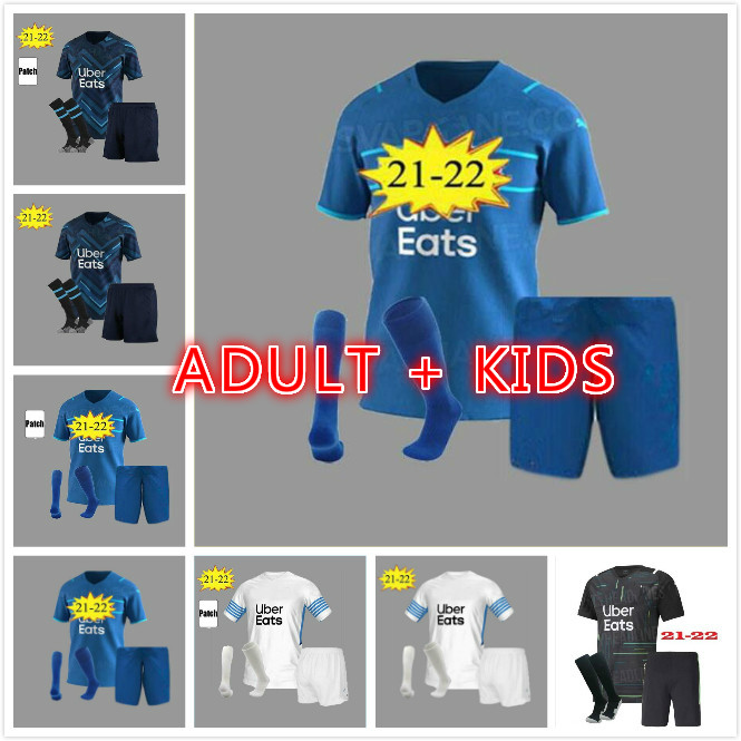 

adult kids kit Olympique de Marseille Soccer jersey 2021 2022 OM Maillot Foot PAYET THAUVIN BENEDETTO 20 21 22 MILIK Football shirt