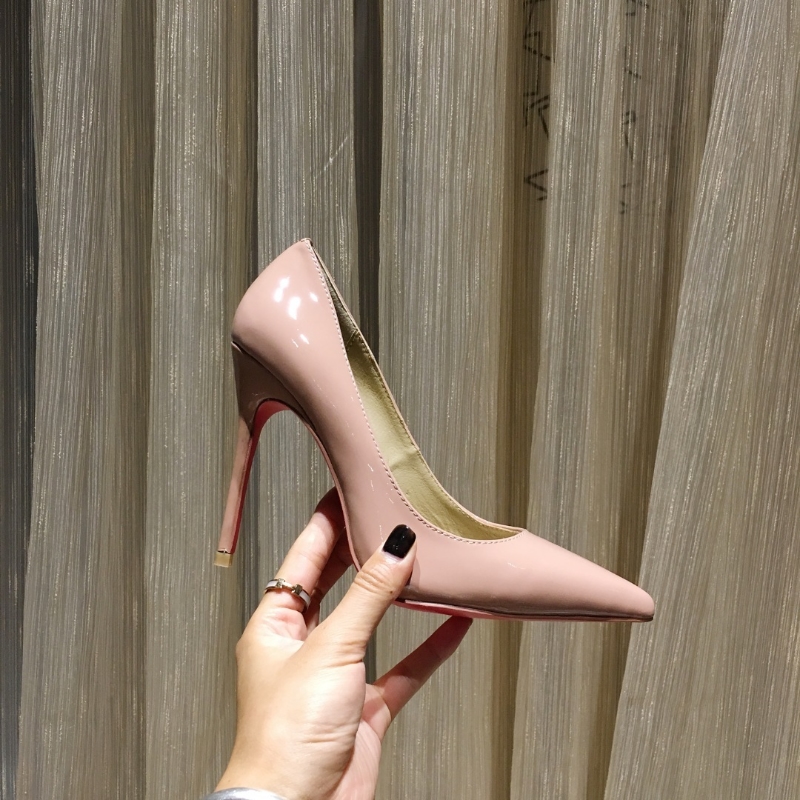 

Red Bottom Women Dress Shoes Fashion High Heels 8cm 10cm 12cm Pointed Toe Pumps Black White Pink Yellow Green Claret Party Wedding
