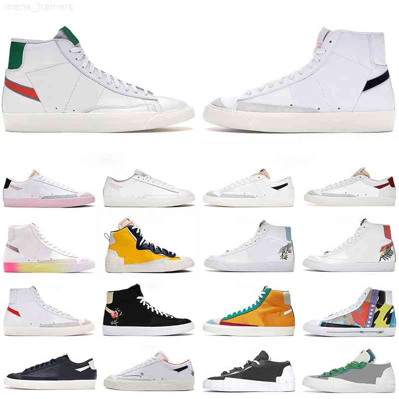 

blazer mid 77 vintage low men women running shoes Black White Multi Pink Foam Pacific Blue Kumquat Popcorn mens trainers platform outdoor sports, 27