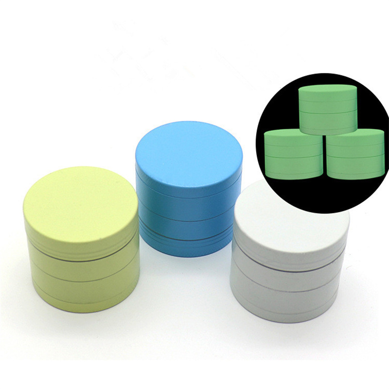 

Smoking Herb Grinder Glow in Dark Vaporizer 40mm 50mm 55mm 63mm 4 Piece Zinc Alloy Handmade Spice Crusher
