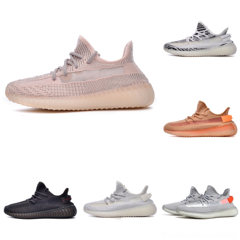 VLFjB With Box vInertia Salt Blush Shoes 350 Running Wave Static Runner Women Men Sport KanyeWest Mauve Geode Designer-image-699593164