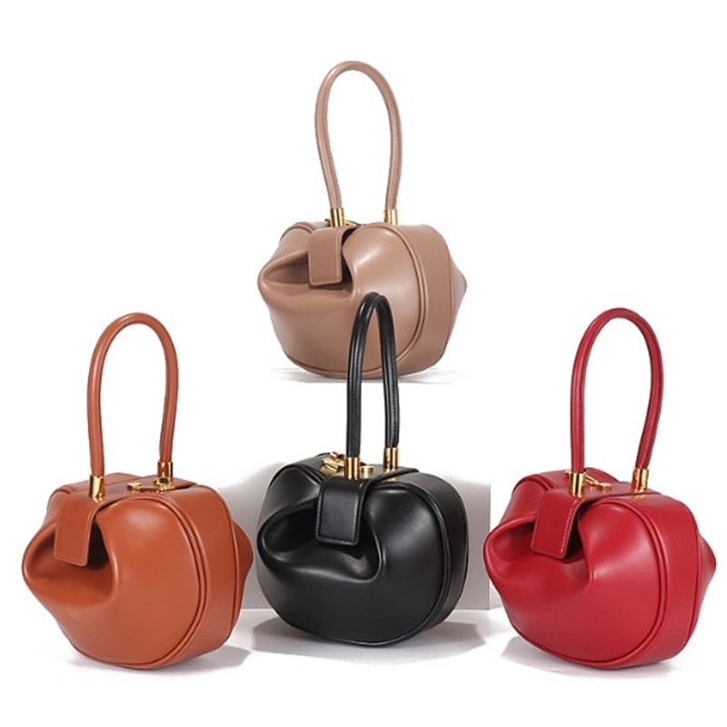 

Designer handbags latest women casual totes napa leather dumpling shape crossbody bag 21cm,16cm two sizes, Apricot