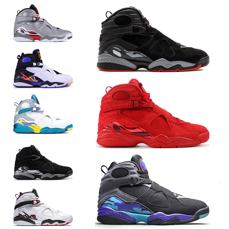 

8 8s Jumpman Basketball Shoes Retro Chrome Valentines day Aqua Black Aqua Black Mens Trainers Sneakers Size 40-47, #1 doernbecher 40-47