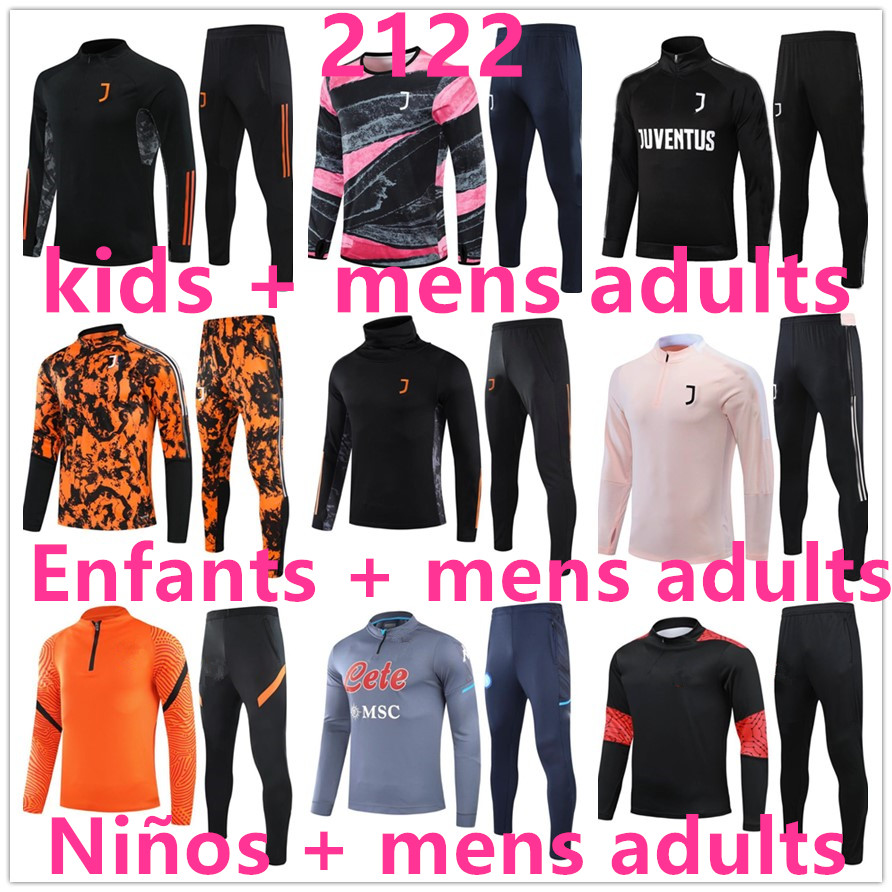 

2122 football tracksuit soccer training suit jacket 2021 2022 kids + men adults mens survetement foot chandal tuta jogging
