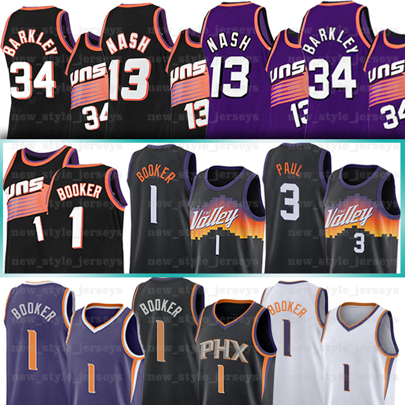 

1 Devin Chris Booker Paul Basketball Jerseys 34 Charles13 Steve Barkley Nash NCAA Retro Stitched Jersey X7, Men
