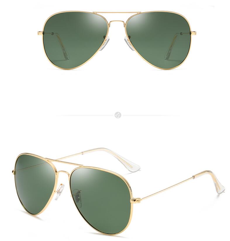 High Quality 5Pcs Classic Sunglasses Metal Sun Glasses For Men Women Glass Lenses UV Protection