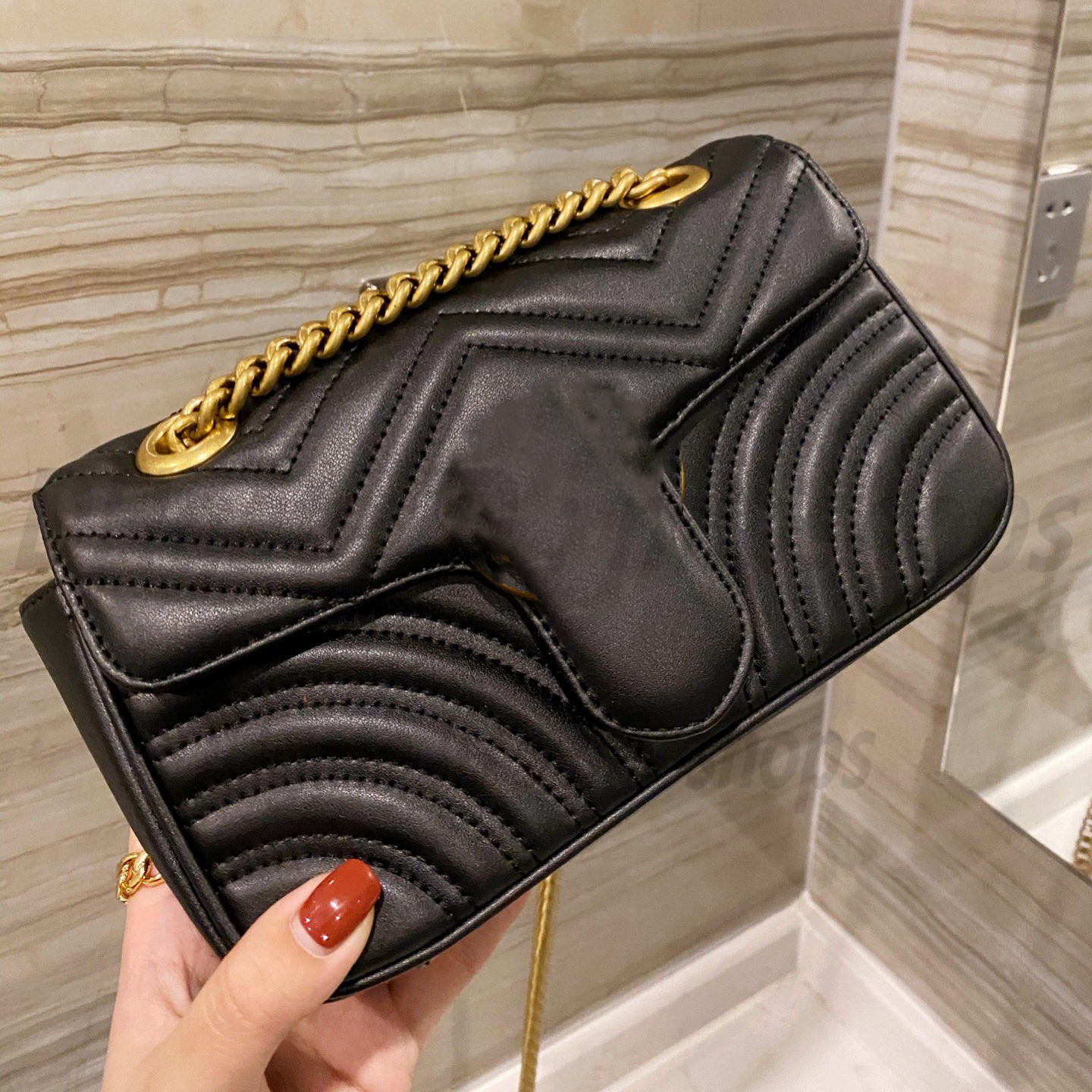 

High Quality Designer G Famous Luxurys handbags classic shoulder Fashion bag women printing Clutch Bag Totes crossbody 2021 Chain purse handbag, No bags