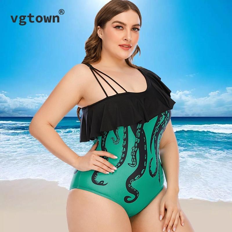 

Large Size 10XL Bikini Swimwear Women Swimsuit One Piece Print Patchwork Bathing Suit Plus Bikinis Mujer One-Piece Suits