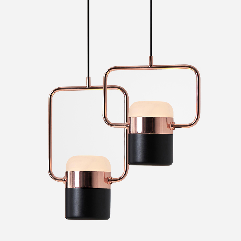 

New Black/ White Pendant Lamps Modern simple metal Acrylic chandelier Nordic living room dining room bedroom hanging lamp