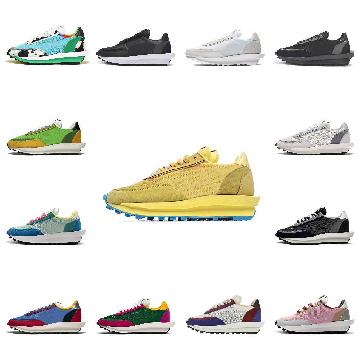 

LDV Waffle Sacais Daybreaks Mens Casual Shoes Summit White Black Nylon Wolf Grey platform shoe Women men trainers Sports Sneakers Chaussures
