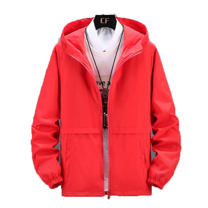 

Women' Jackets 2021 Couples Jacket Women Spring Autumn Red Black Pink Plus Size 7XL Loose Korean Fashion Casual Hooded Thin Light Coat GH33