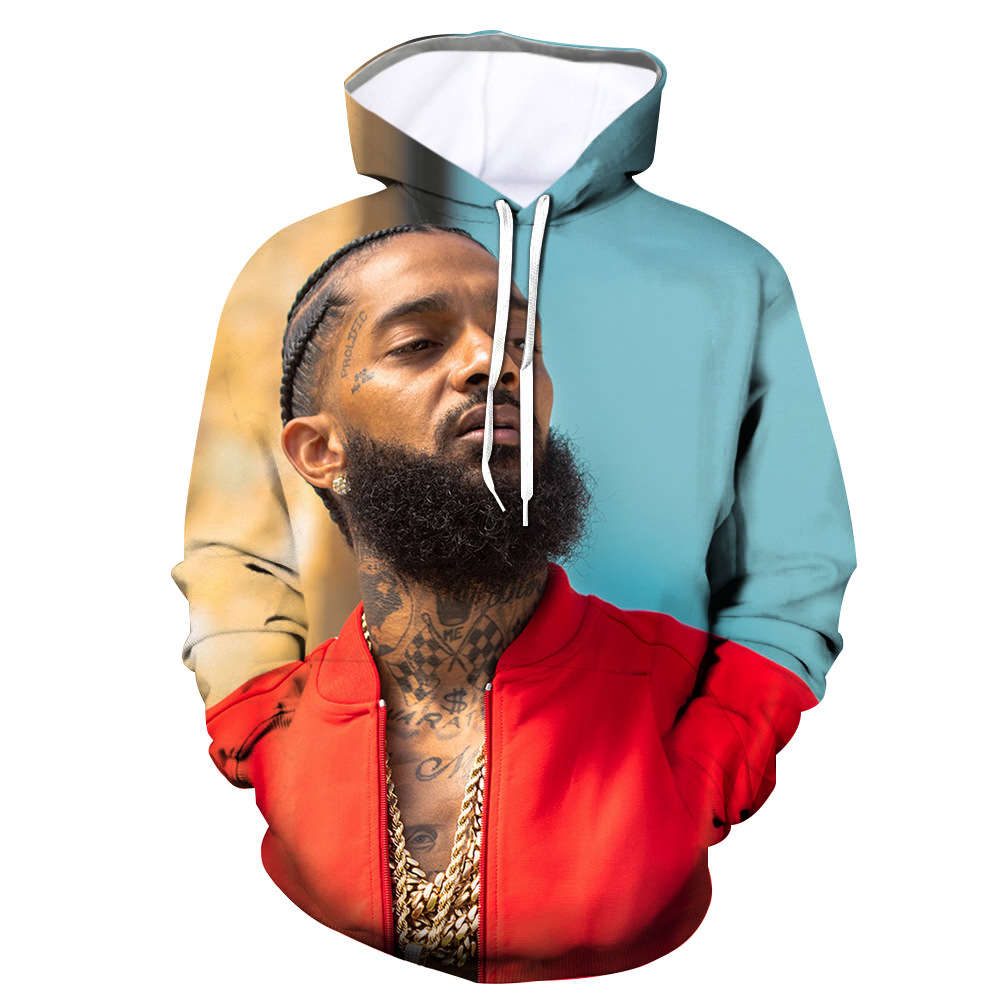

nipsey hussle 3D Printed Casual Sweatshirts Casual Men Hoodies Long Sleeve Designer Sweatshirts Plus Size S-4XL, Black