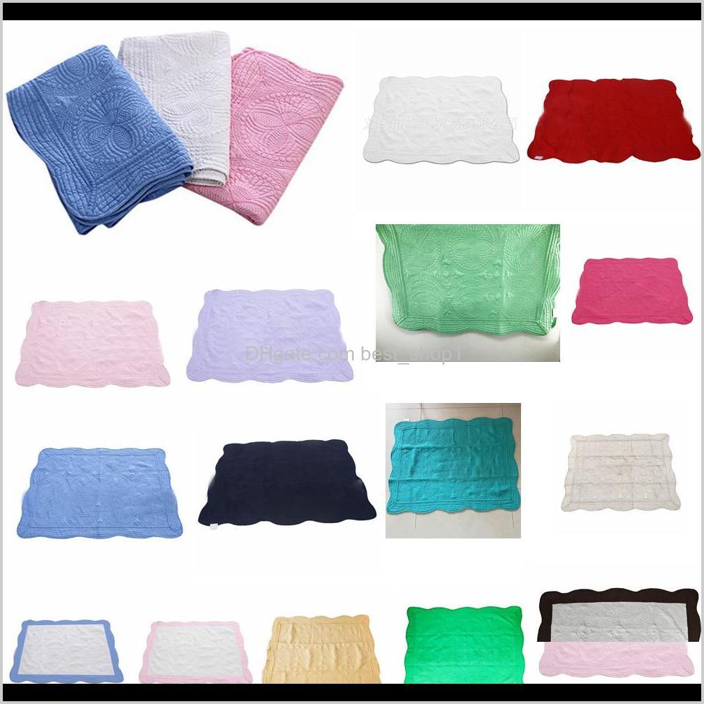 

22Styles Ins Baby Cotton Embroidered Infant Ruffle Quilt Toddler Breathable Bed Air Conditioning Ep3Kq Blankets V0Faq, As pic