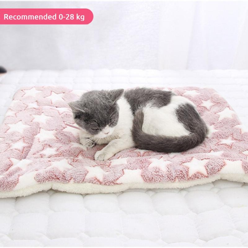 

Dog Bed Pet Cushion Blanket Soft Fleece Cat Winter Foldable Hondenmand Coral Warm Sleep Mat Beds & Furniture
