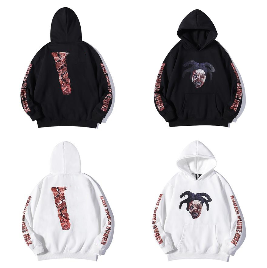 

Designer winter funny big V hoodie mens hoodies black spoof Graffiti Sweatshirts Long Sleeve pullover sweatshirt hip hop men crewneck Ghost, I need other product